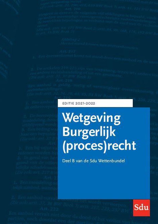 Educatieve wettenverzameling  -  Sdu Wettenbundel Burgerlijk (proces)recht 2021-2022