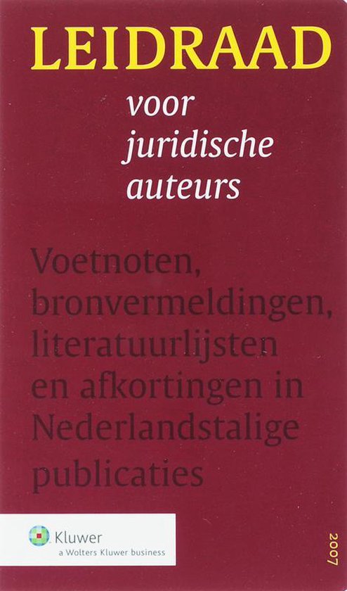 Leidraad Voor Juridische Auteurs