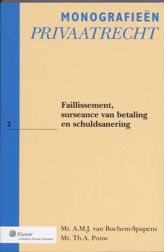 Faillissement, Surseance Van Betaling En Schuldsanering