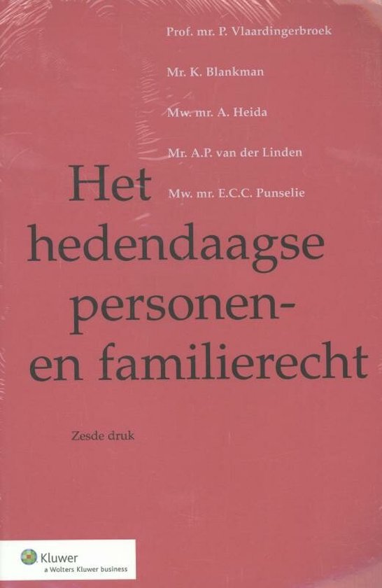 Het hedendaagse personen- en familierecht