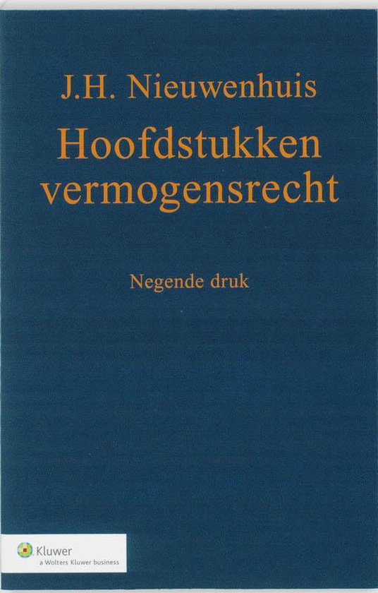 Hoofdstukken vermogensrecht