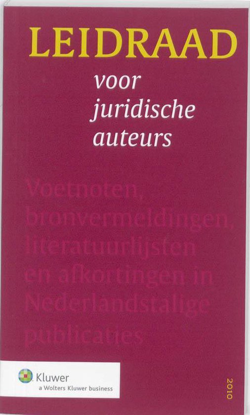 Leidraad voor juridische auteurs