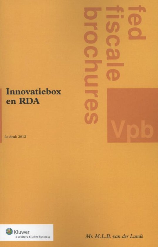 Fiscale brochures  -   Innovatiebox en RDA