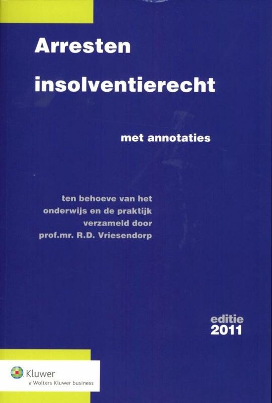 Arresten insolventierecht