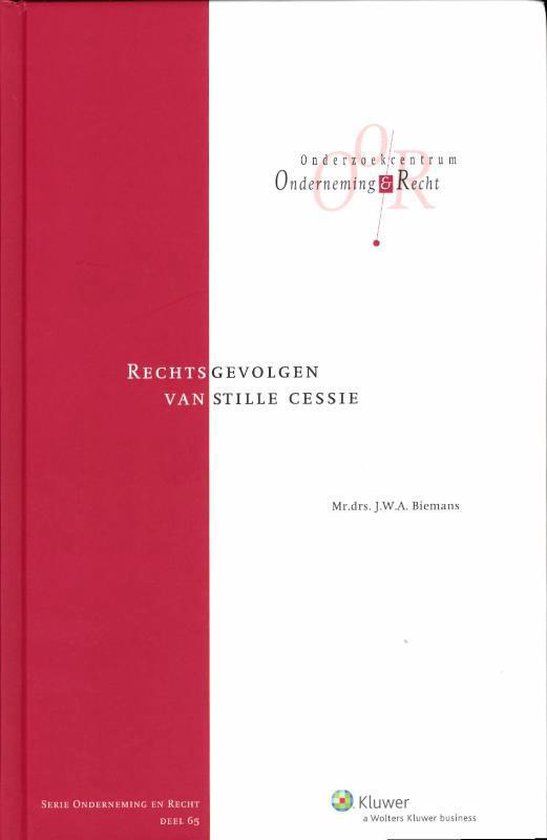 Onderneming en recht 65 -   Rechtsgevolgen van stille cessie