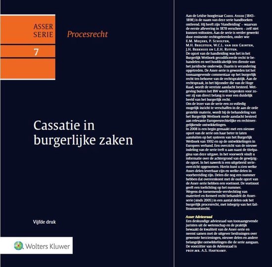 Asser-serie  -   Cassatie in burgerlijke zaken