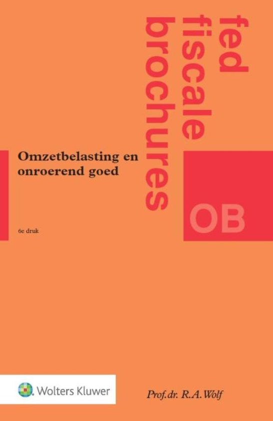 Fed's fiscale brochures  -   Omzetbelasting en onroerend goed