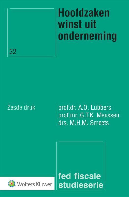 Fed fiscale studieserie 32 -   Hoofdzaken winst uit onderneming