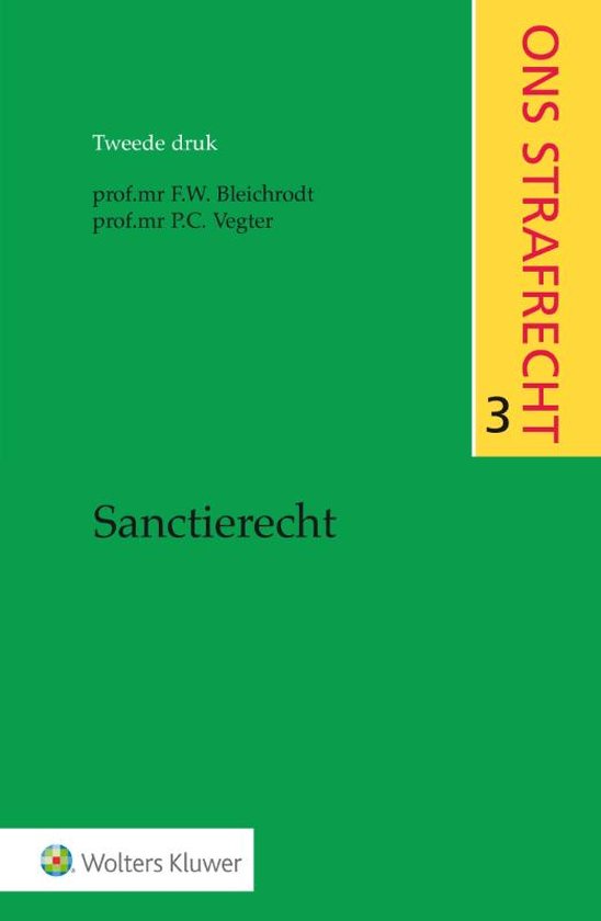 Ons strafrecht 3 -   Sanctierecht