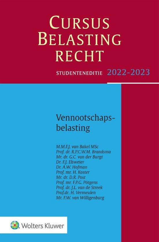 Cursus Belastingrecht Vennootschapsbelasting 2022-2023