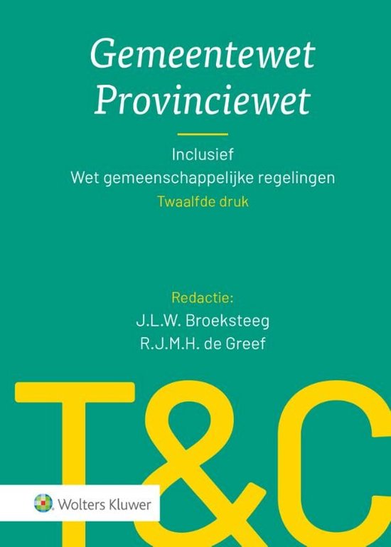 Tekst & Commentaar - Gemeentewet Provinciewet