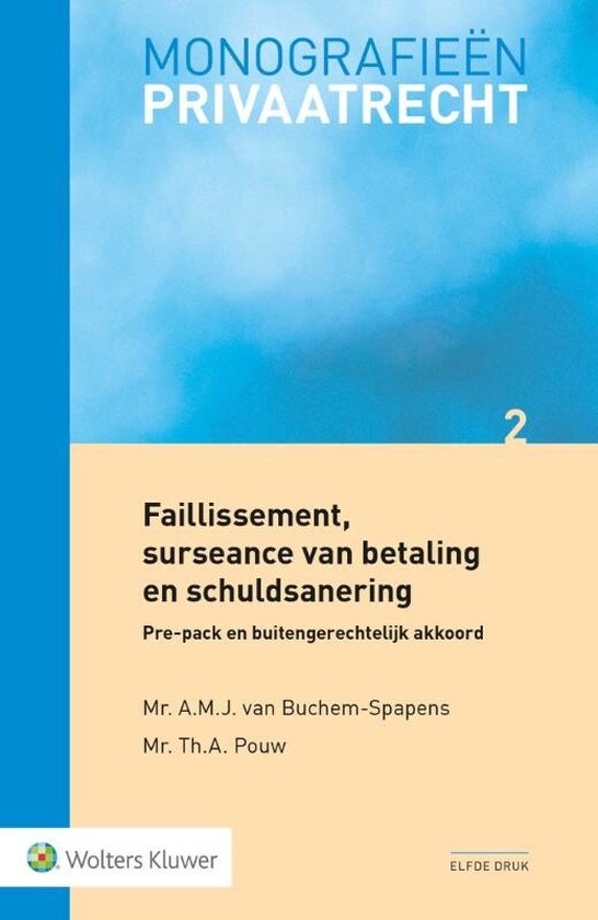 Faillissement, surseance van betaling en schuldsanering