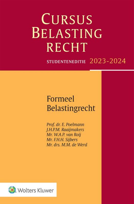 Cursus Belastingrecht - Formeel Belastingrecht 2023-2024