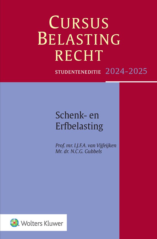 Cursus Belastingrecht - Schenk- en Erfbelasting 2024-2025