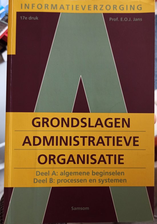 Grondslagen administratieve organisatie