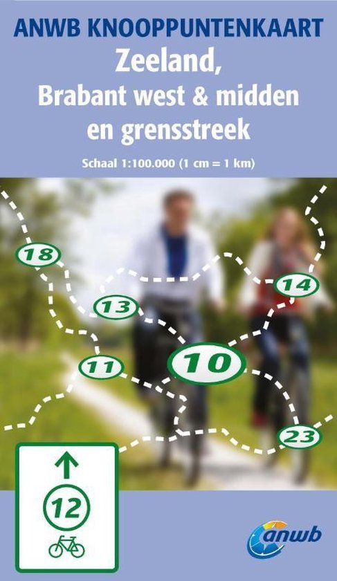 ANWB Knooppuntenkaart - Zeeland, Brabant west & midden en grensstreek