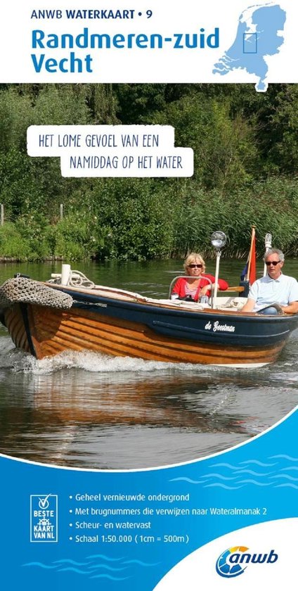 ANWB waterkaart 9 - Randmeren-zuid Vecht 2019