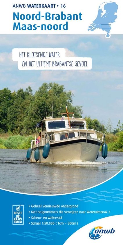 ANWB waterkaart 16 - Noord-Brabant Maas-Noord 2019