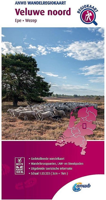 ANWB Wandelregiokaart - Veluwe noord