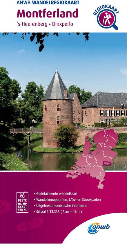 ANWB Wandelregiokaart - Wandelregiokaart Montferland 1:33.333