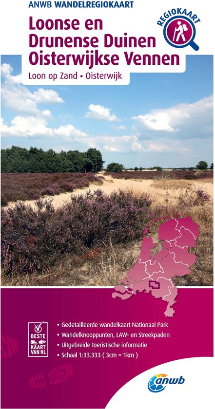 ANWB Wandelregiokaart - Loonse en Drunense Duinen, Oisterwijkse Vennen