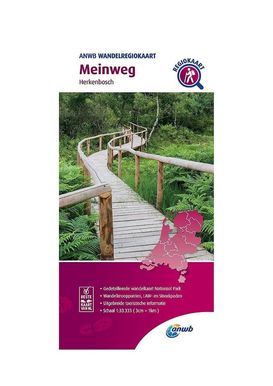 ANWB Wandelregiokaart  -   Wandelregiokaart Meinweg 1:33.333