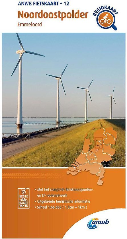 ANWB fietskaart 12 -   Fietskaart Noordoostpolder 1:66.666