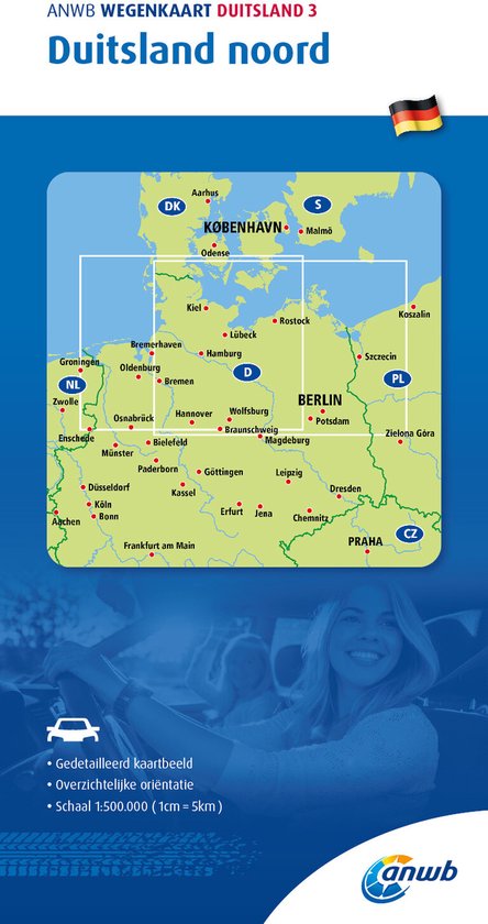 Wegenkaart- Germany North road map