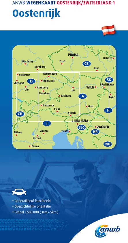 ANWB wegenkaart - ANWBWegenkaart Oostenrijk/Zwitserland 1. Oostenrijk