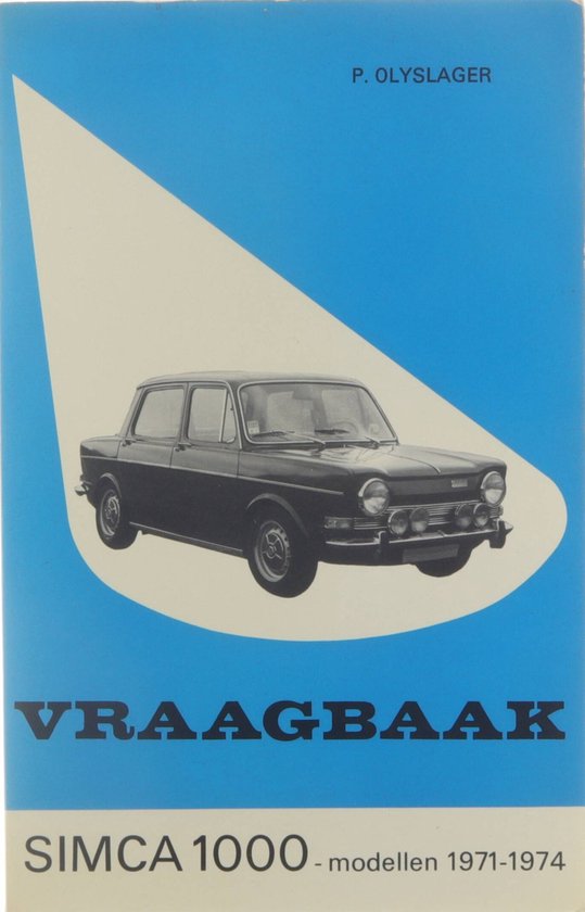 Vraagbaak Simca 1000 - modellen 1971-1975