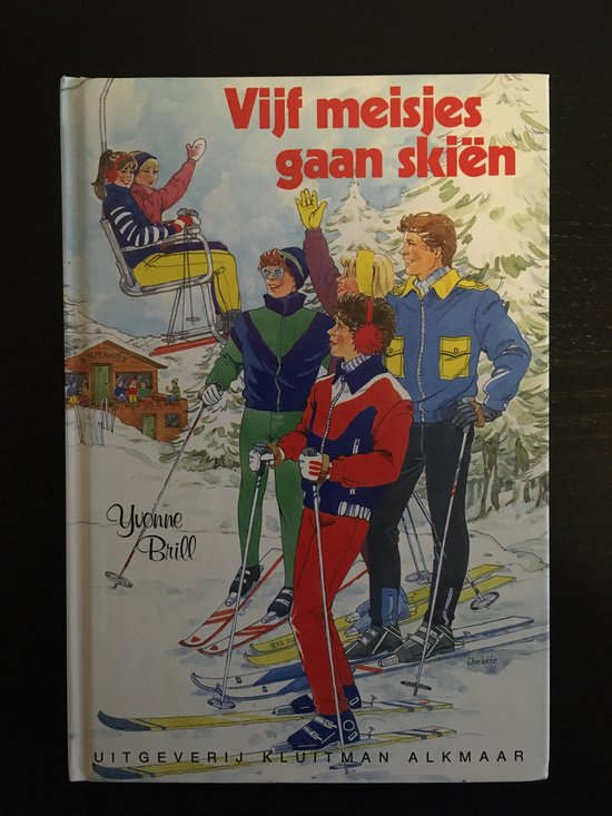 Vijf meisjes gaan skien