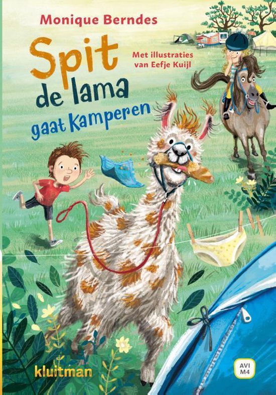 Lekker lezen met Kluitman - Spit de lama gaat kamperen