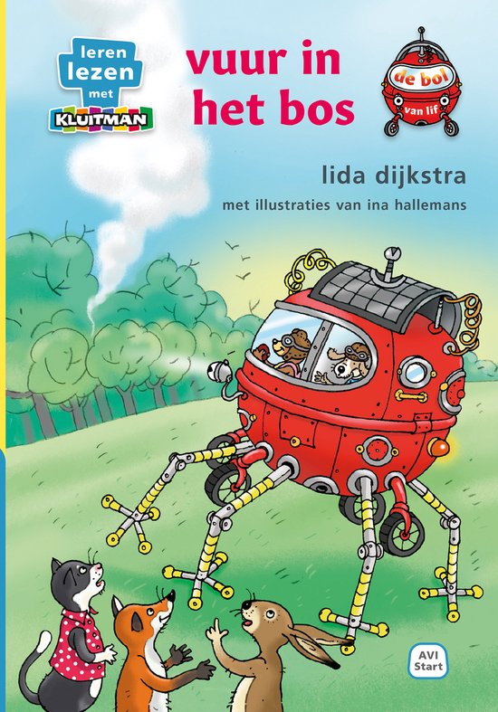 Leren lezen met Kluitman - de bol van lif. vuur in het bos