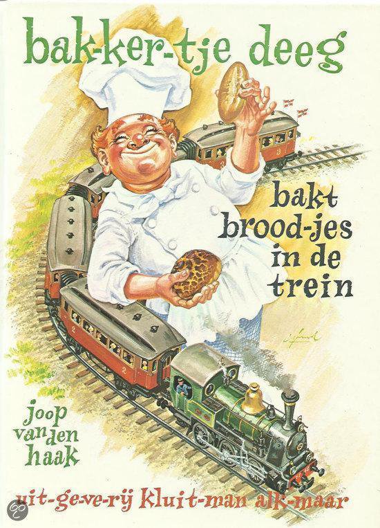 Bakkertje deeg bakt broodjes in de trein