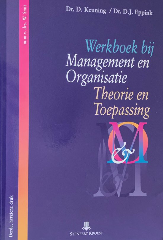 Werkboek bij manag & organ 3de dr