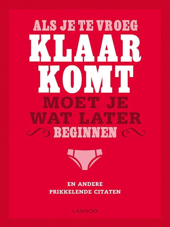 Als je te vroeg klaarkomt, moet je wat later beginnen