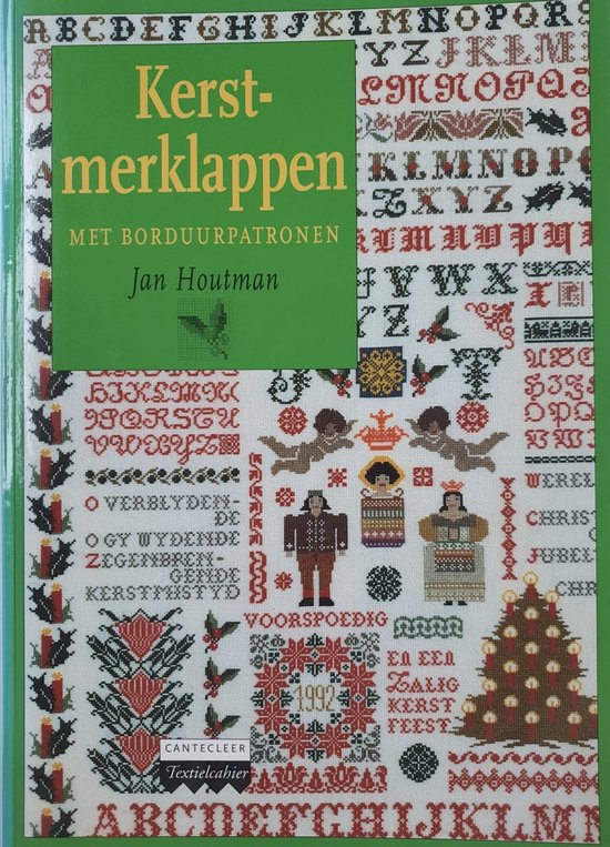 Cantecleer textielcahier Kerst-merklappen met borduurpatronen