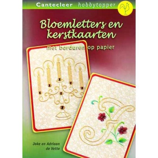 Bloemletters En Kerstkaarten Met Borduren Op Papier