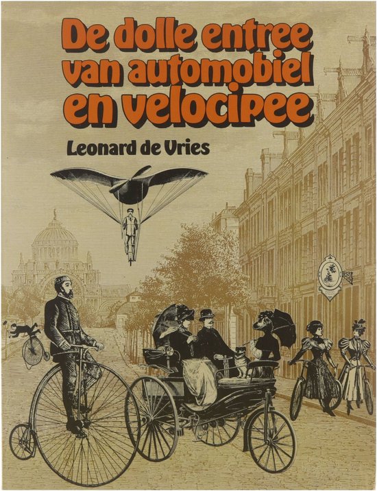 Dolle entree van automobiel en velocipee