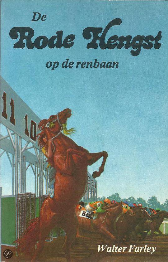 De rode hengst op de renbaan