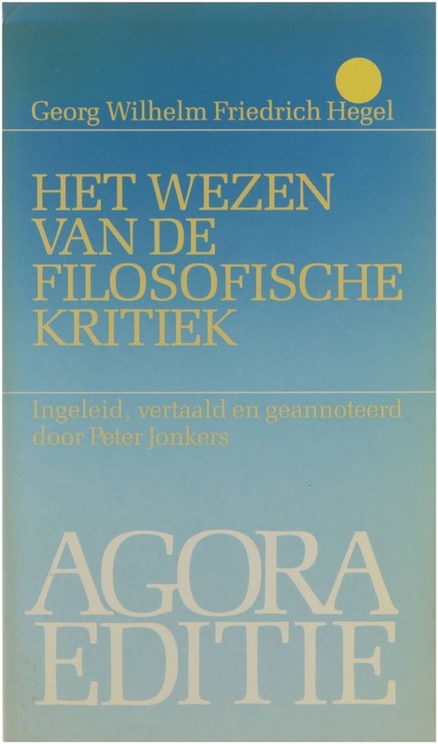 Het wezen van de filosofische kritiek