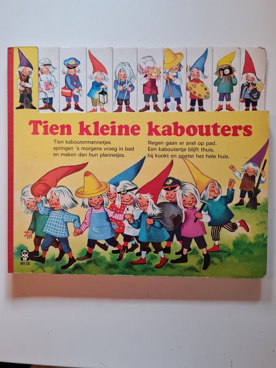 Tien kleine kabouters register kartonboek