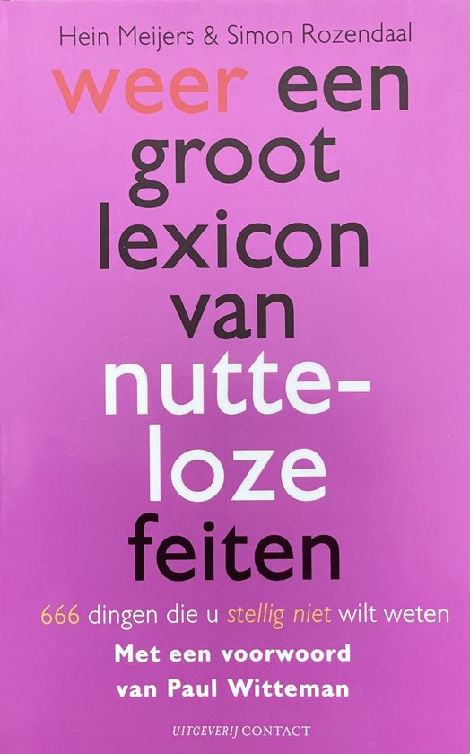 Weer Een Groot Lexicon Van Nutteloze Feiten