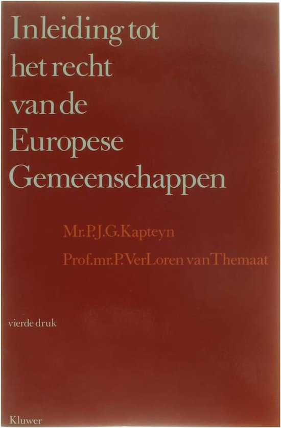 Inleiding tot het recht van de Europese Gemeenschappen