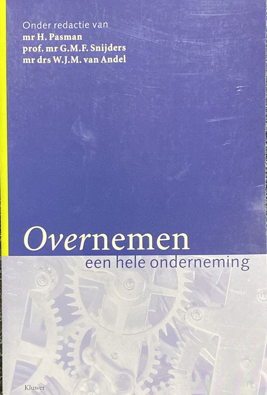 Overnemen een hele onderneming