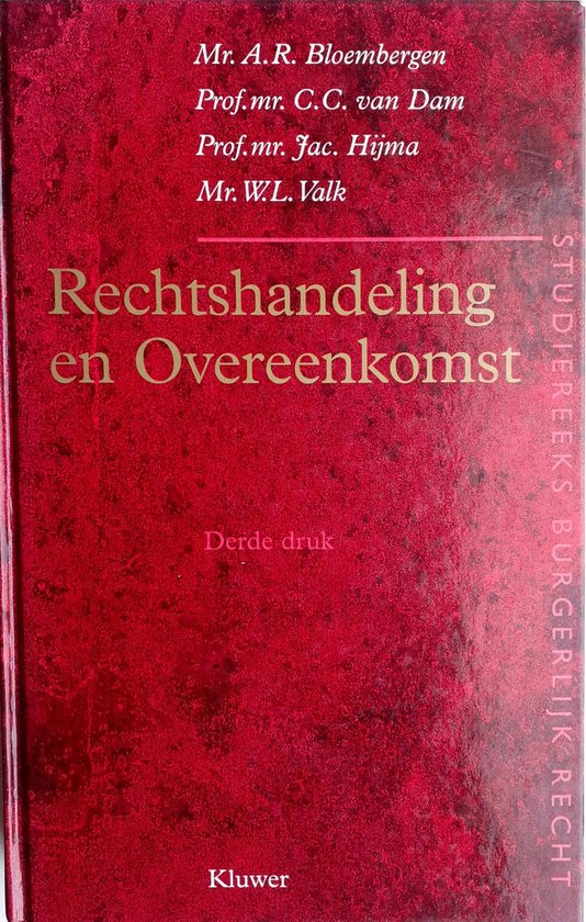 Rechtshandeling en Overeenkomst