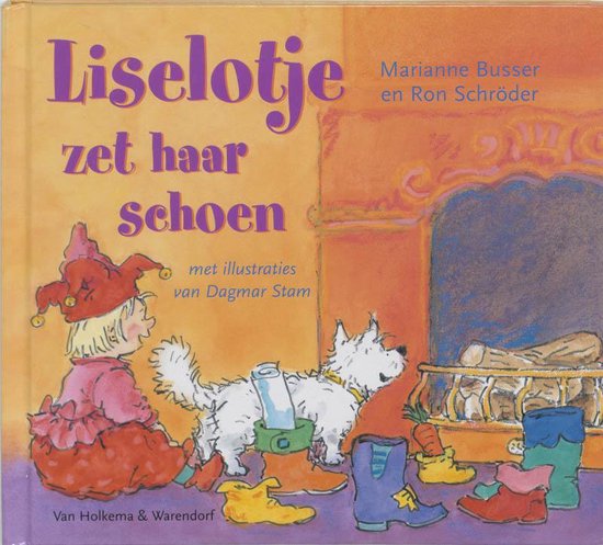 Liselotje zet haar schoen