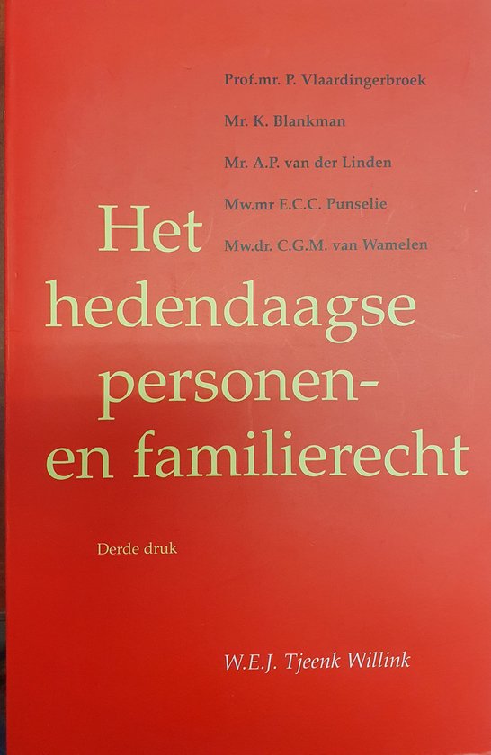 Het hedendaagse personen- en familierecht