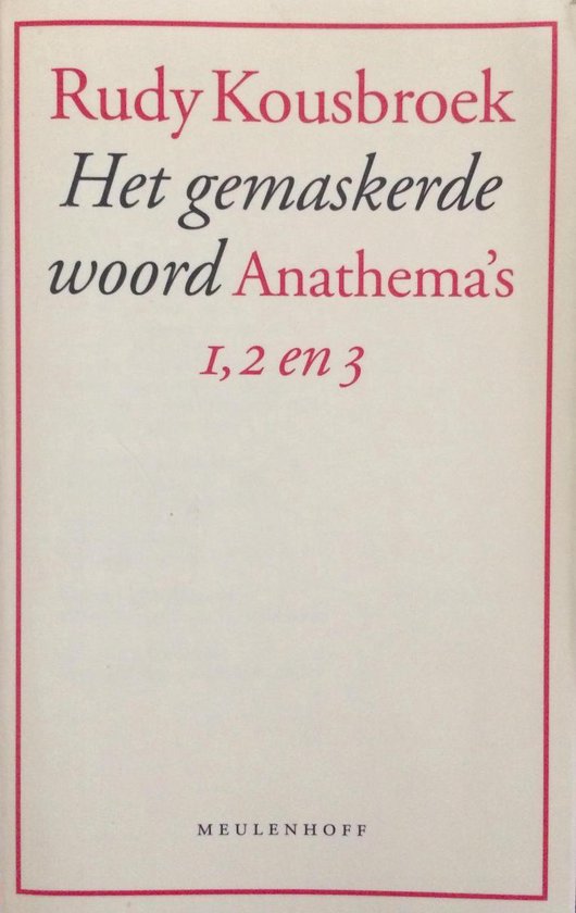 Gemaskerde woord. anathema's 1