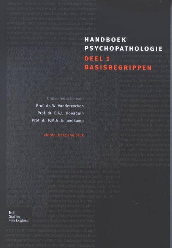 Handboek Psychopathologie 1 Basisbegrippen